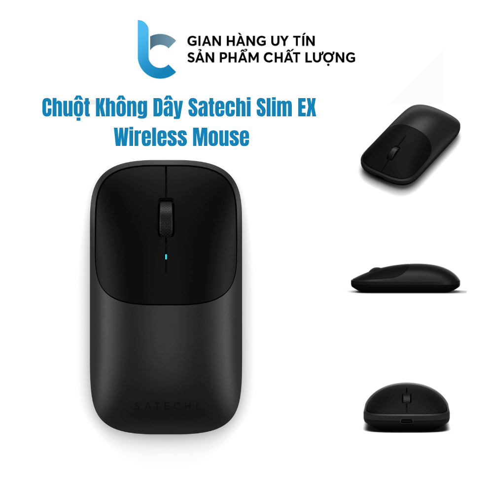 Chuột Không Dây Satechi Slim EX Wireless Mouse Kết nối 3 thiết bị, 2.4GHz Nhôm Cao Cấp Mỏng Nhẹ | Shopee Việt Nam