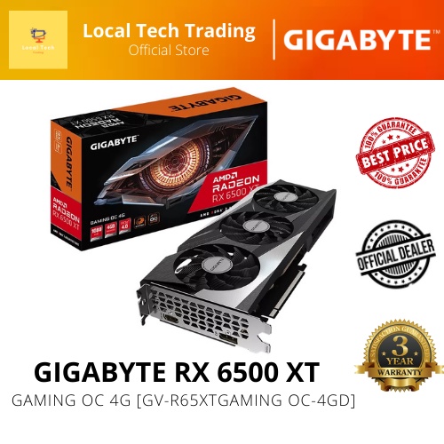 [READY STOCK] Gigabyte Radeon RX 6500 XT OC 4GB DDR6 64bit | Shopee Malaysia