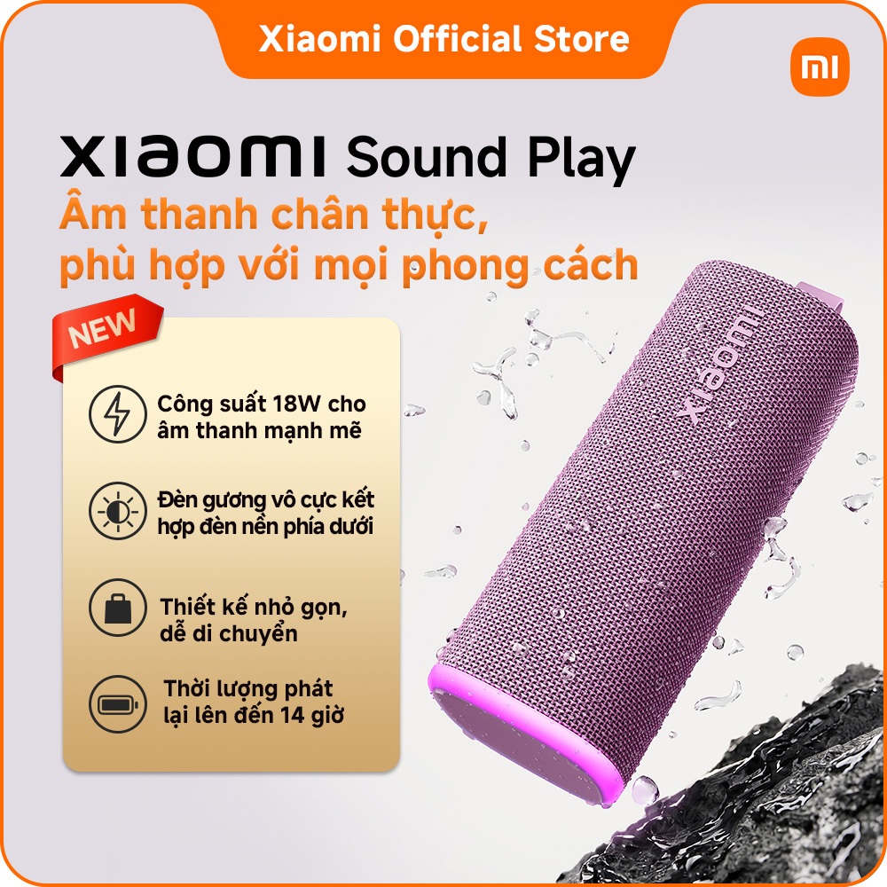 Loa bluetooth Xiaomi Sound Play | Kết nối TWS | Thiết kế nhỏ gọn | Công suất 18W cho âm thanh mạnh mẽ | Shopee Việt Nam