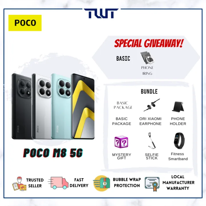 Ready stock - Poco M8 5G (8GB+256/8GB+512GB) [1 YEAR POCO MALAYSIA WARRANTY]