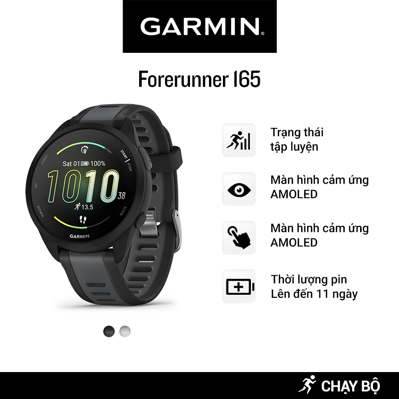 Đồng Hồ Thông Minh Garmin Forerunner 165 KHÔNG NHẠC - Hàng Chính Hãng