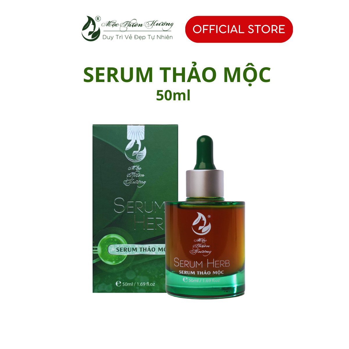 Serum Giúp Sạch Mụn Thâm 50ml Tái Tạo Da Herbal Anti - Acne Serum Mộc Thiên Hương Dành Cho Mọi Loại Da Mụn