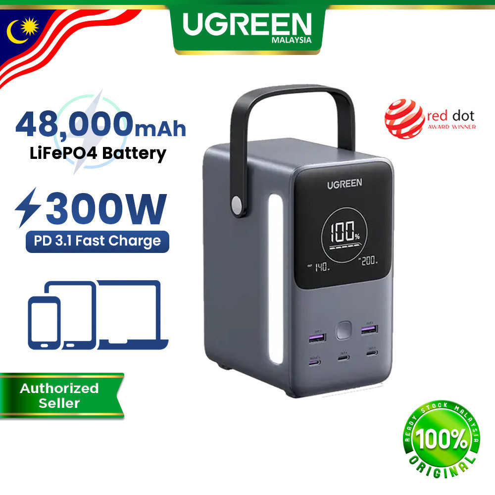 UGREEN 48000mAh 300W Nexode Pro Powerbank for Camping LED Flashlight Fast Charging iPhone 17/16 Pro Max Macbook Laptop | Shopee Malaysia