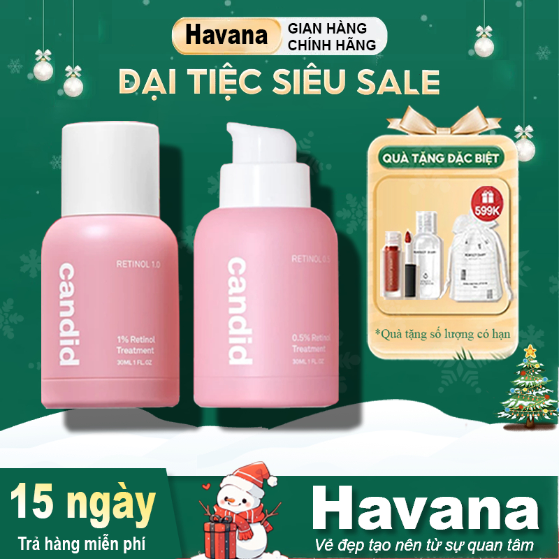 Tinh Chất Retinol Candid Chống Lão Hóa, Nhăn Candid 0.5% Retinol/ 1% Retinol Treatment 30ml