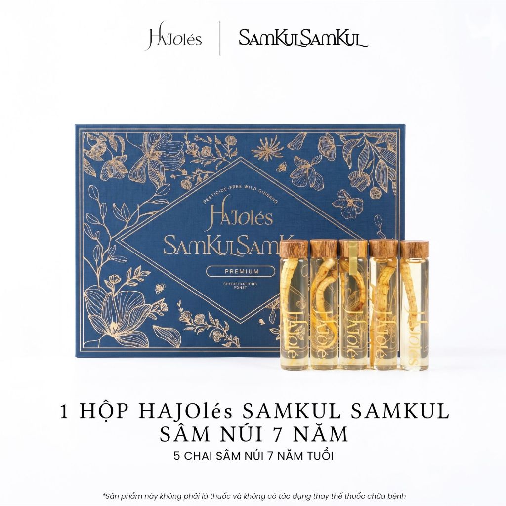 HAJOlés Samkul Samkul - Sâm Núi 7 Năm Hàn Quốc (Hộp 5 Chai) | Shopee Việt Nam