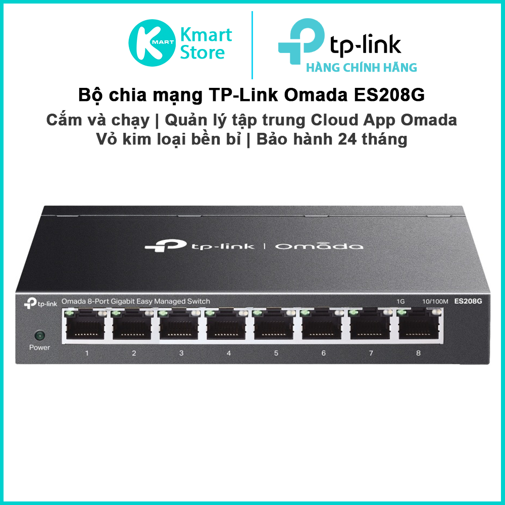 Switch Omada Gigabit TP-Link ES208G / ES205G | VLAN | App Omada | Vỏ kim loại | Bảo hành 2 năm | Shopee Việt Nam