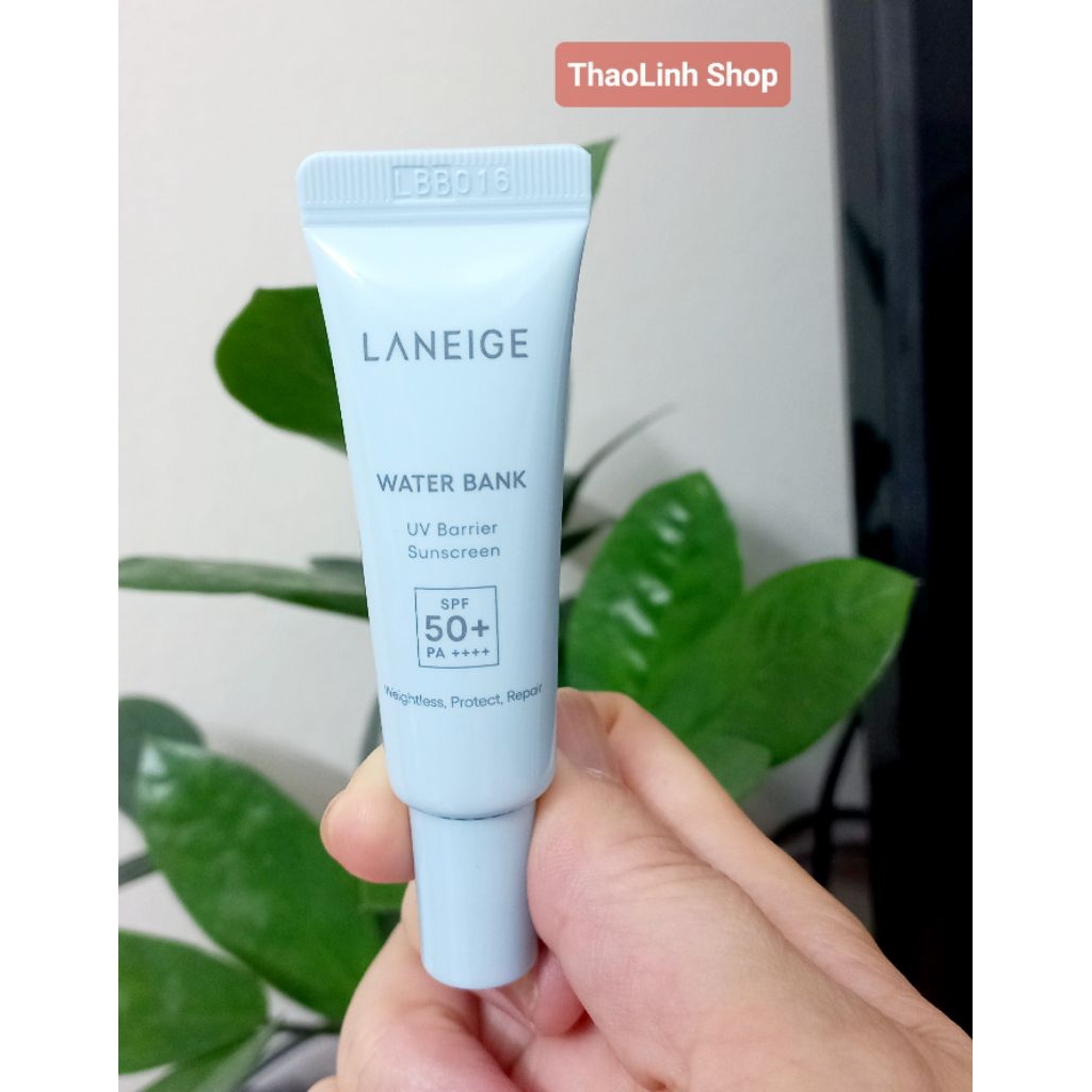 Kem chống nắng Laneige Water Bank UV Barrier Sunscreen SPF50+PA+++++ 10ML | Shopee Việt Nam
