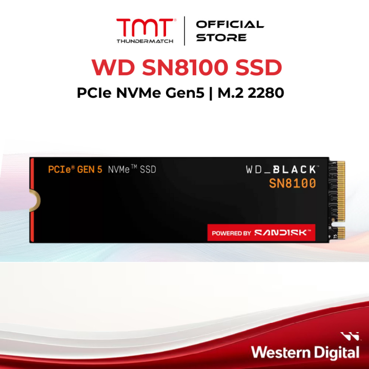 WD BLACK SN8100 PCIe NVMe Gen5 M.2 2280 SSD | Lazada Malaysia