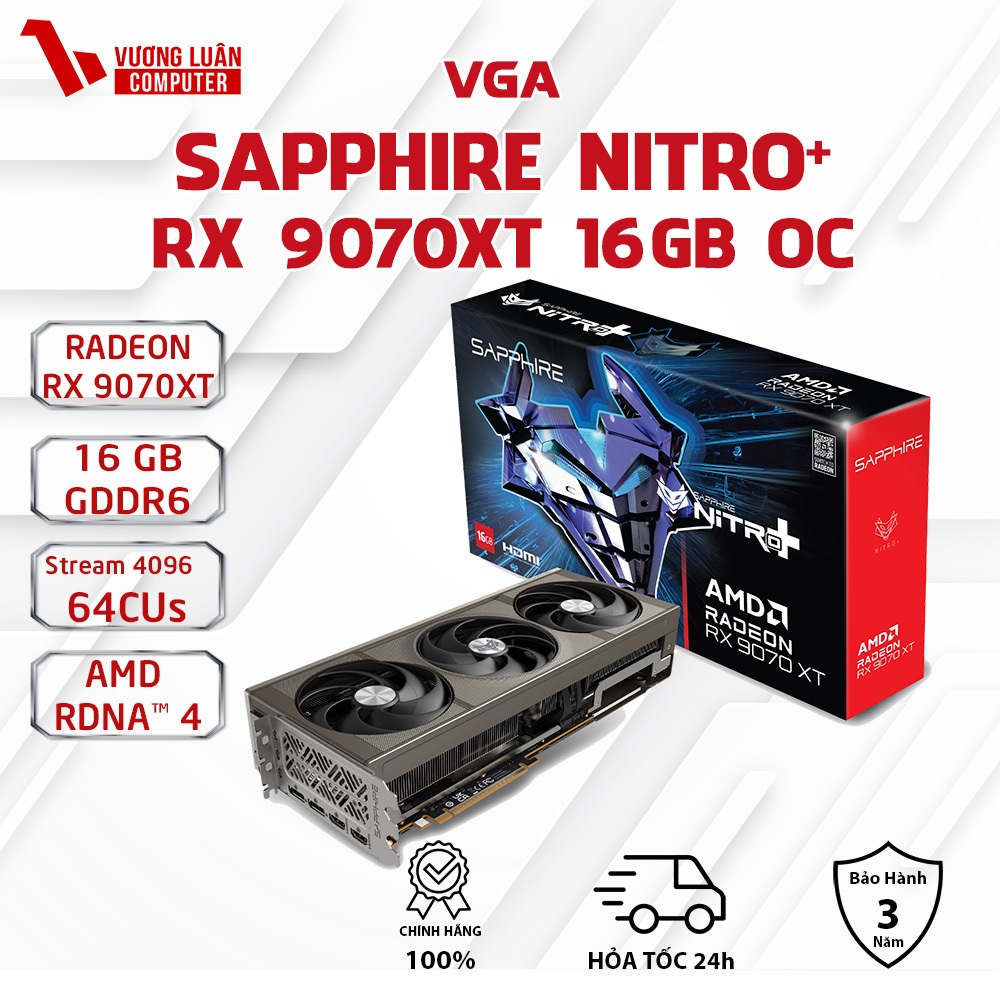 VGA Sapphire NITRO+ AMD Radeon RX 9070 XT OC 16GB Chính Hãng FULLVAT | Shopee Việt Nam