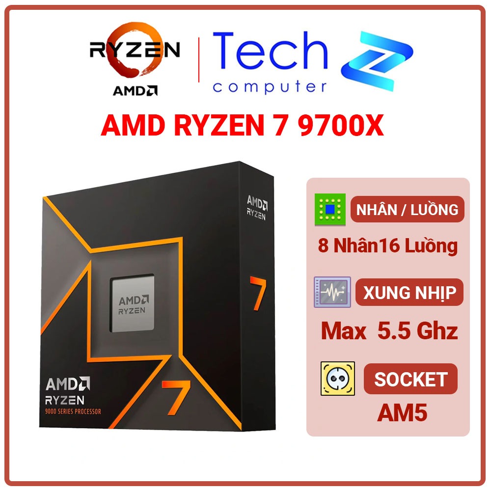 CPU AMD Ryzen 7 9700X Chính Hãng New Box | Shopee Việt Nam