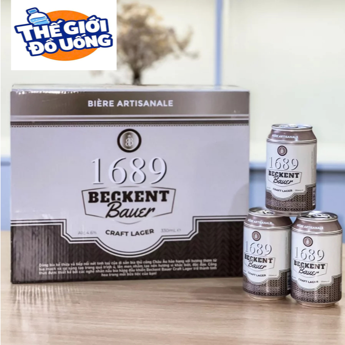 Bia 1689 Beckent Bauer Craft Lager thùng 20 lon 330ml | Shopee Việt Nam