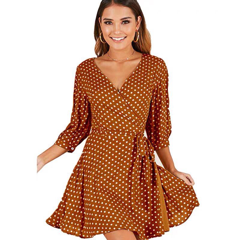 Polka dot midi dress | Shopee Malaysia