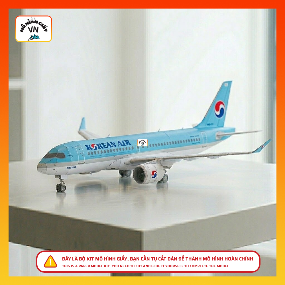 Bộ Kit Lắp Ráp Mô Hình Giấy Máy bay Airbus A220-300 Tỉ Lệ 1/120 Chất Liệu Giấy Cao Cấp - MohinhgiayVN | Shopee Việt Nam