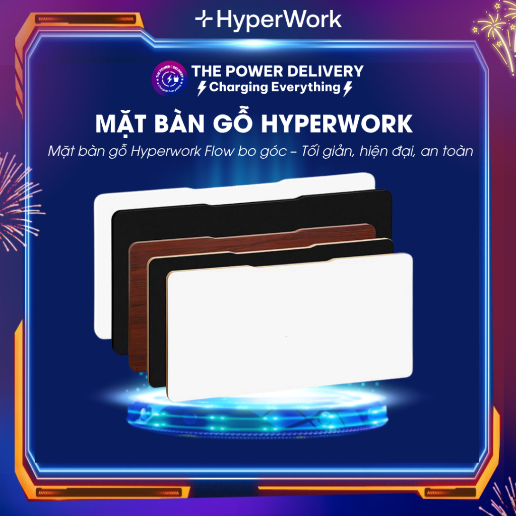 Mặt bàn gỗ HyperWork Flow (Bo góc) | Shopee Việt Nam