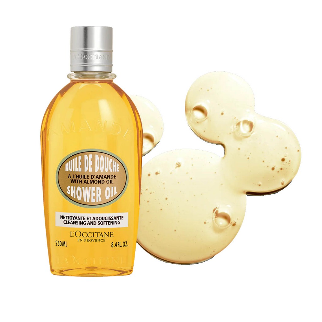 France L'Occitane Almond Shower Oil (8.4oz, 250ml) Nourishing/ Hydrating/ Cleansing/ Softening Loccitane Body Oil 杏仁油