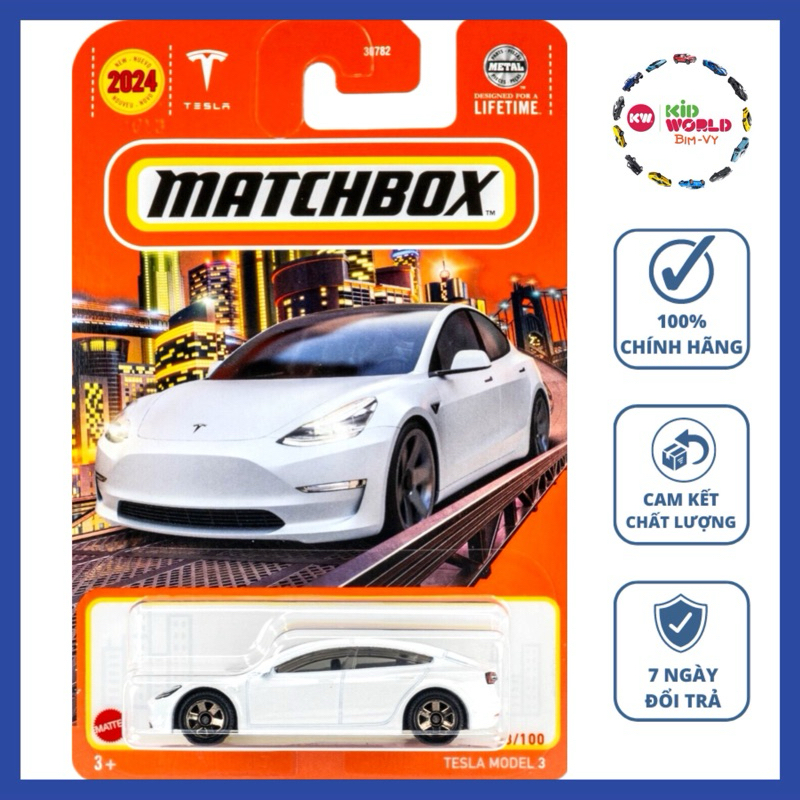 Xe mô hình Matchbox Tesla Model 3 HVL22. | Shopee Việt Nam