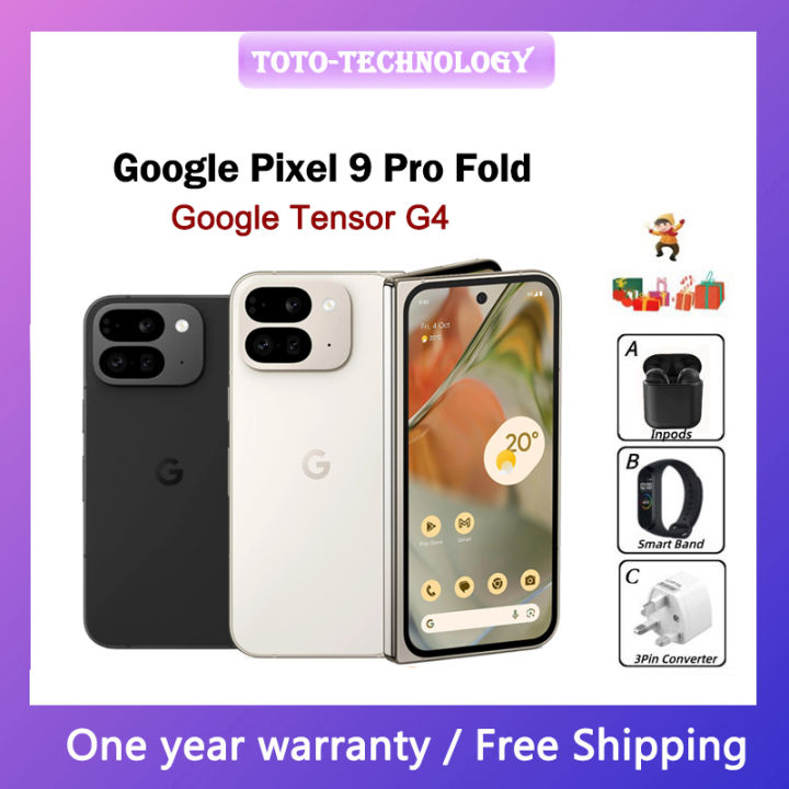 Google Pixel 9 Pro Fold 8.0 inches Google Tensor G4 16GB RAM OLED, 120Hz 4650 mAh NFC SmartPhone | Lazada Malaysia