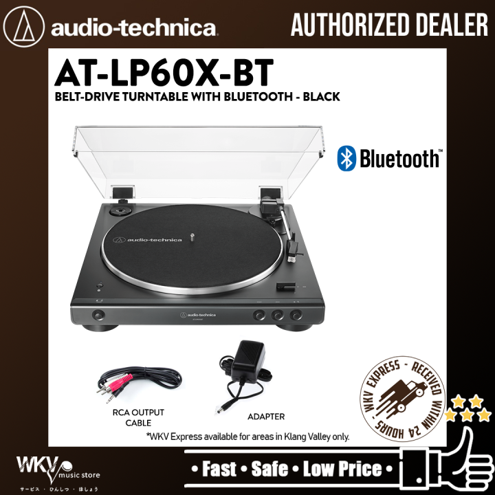 Audio Technica AT-LP60XBT Wireless Belt-Drive Turntable with Bluetooth - Black | Lazada Malaysia