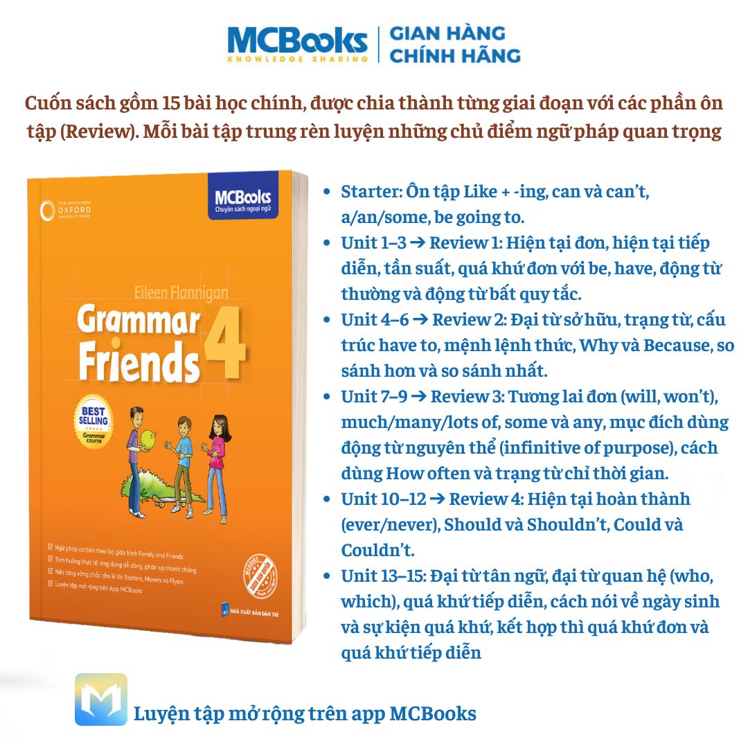 Sách - Grammar Friends - Ngữ pháp tiếng Anh dành cho các học sinh Tiểu học THCS