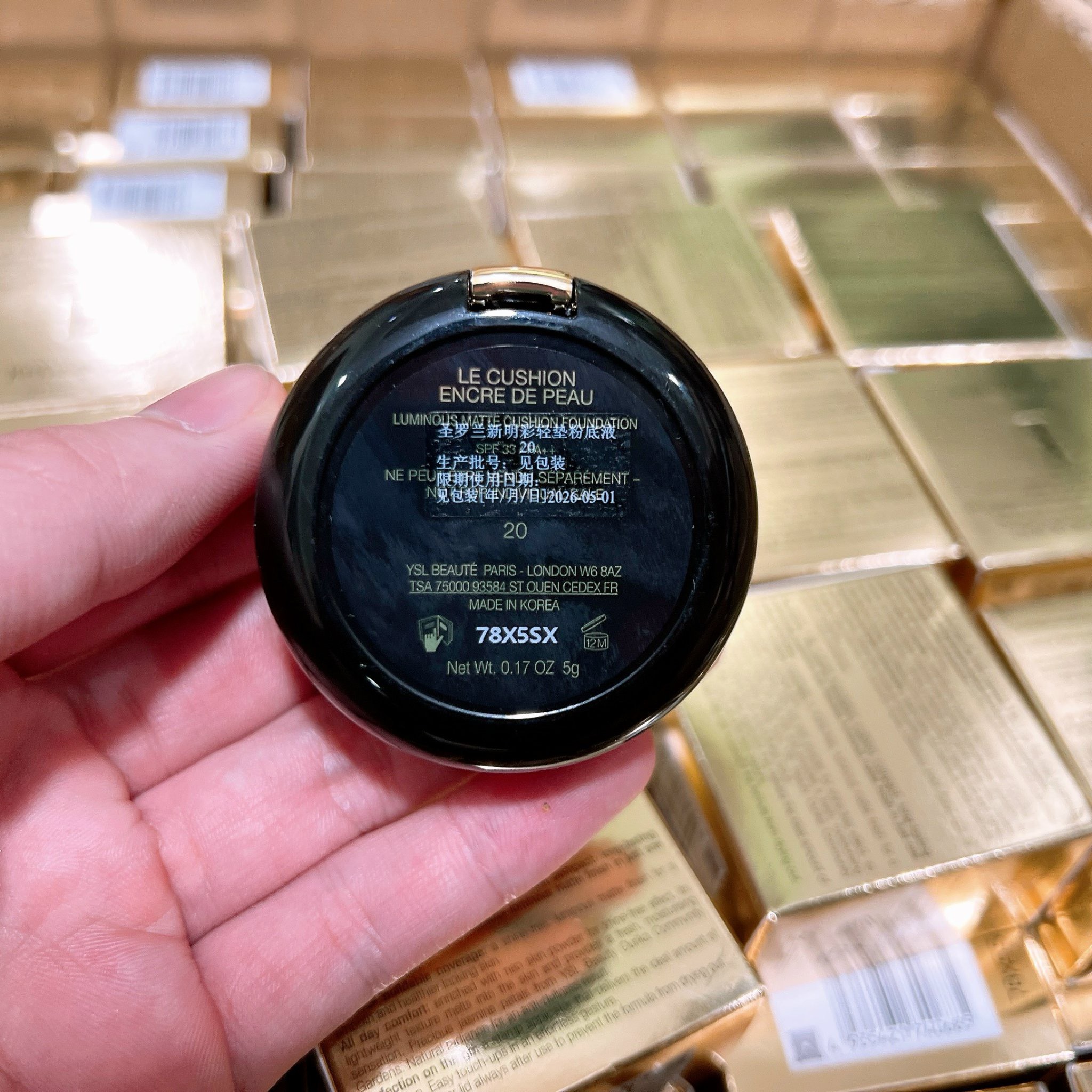 [Mini 5gr] Phấn Nước YSL Le Cushion Encre De Peau Luminous Matte Tone 20