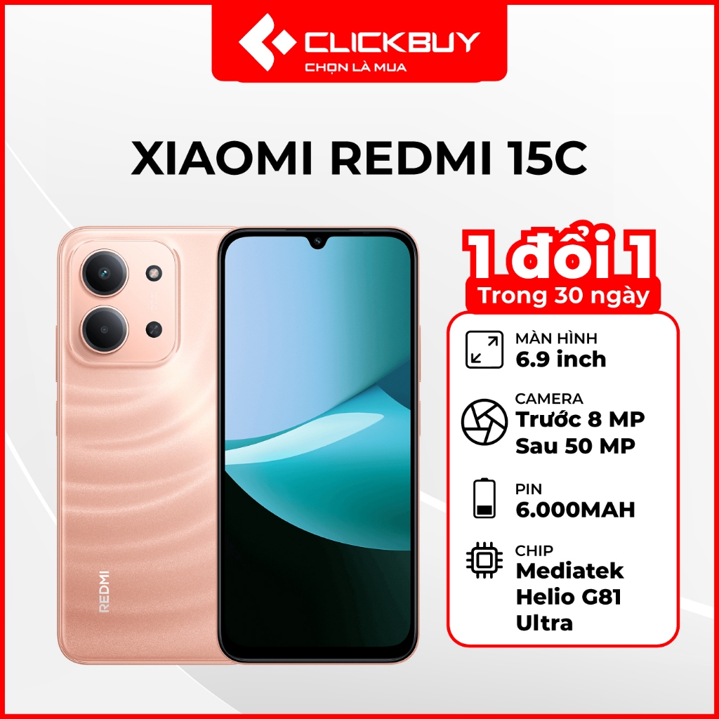 Xiaomi Redmi 15C 4GB 128GB chính hãng | Shopee Việt Nam
