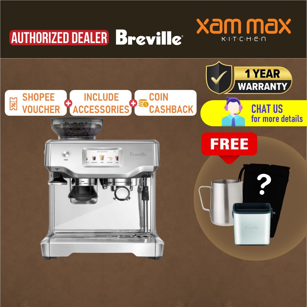 Breville - BES880 The Barista Touch Coffee Machine / Coffee Maker / Silver Black Steel / BES880BST | Shopee Malaysia