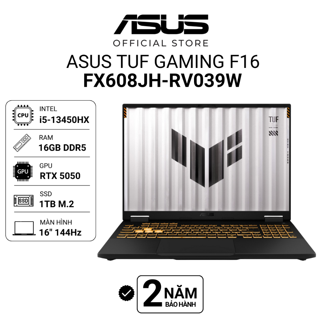 Laptop Asus TUF Gaming F16 2025 FX608JH-RV039W | I5-13450HX | RTX 5050 | 16GB | 1TB | 16" | | Shopee Việt Nam