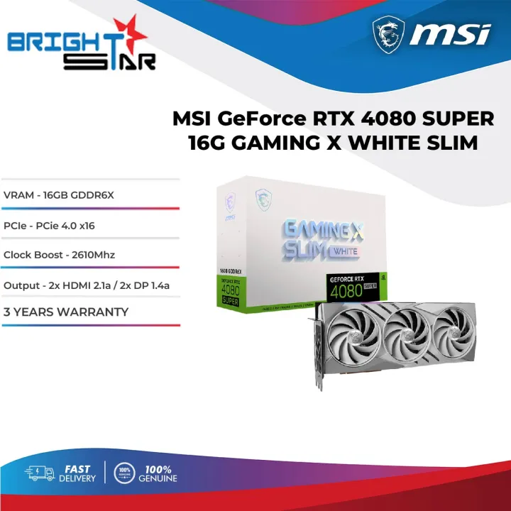 MSI GeForce RTX 4080 SUPER 16G GAMING X SLIM WHITE 16GB GDDR6X | Lazada Malaysia