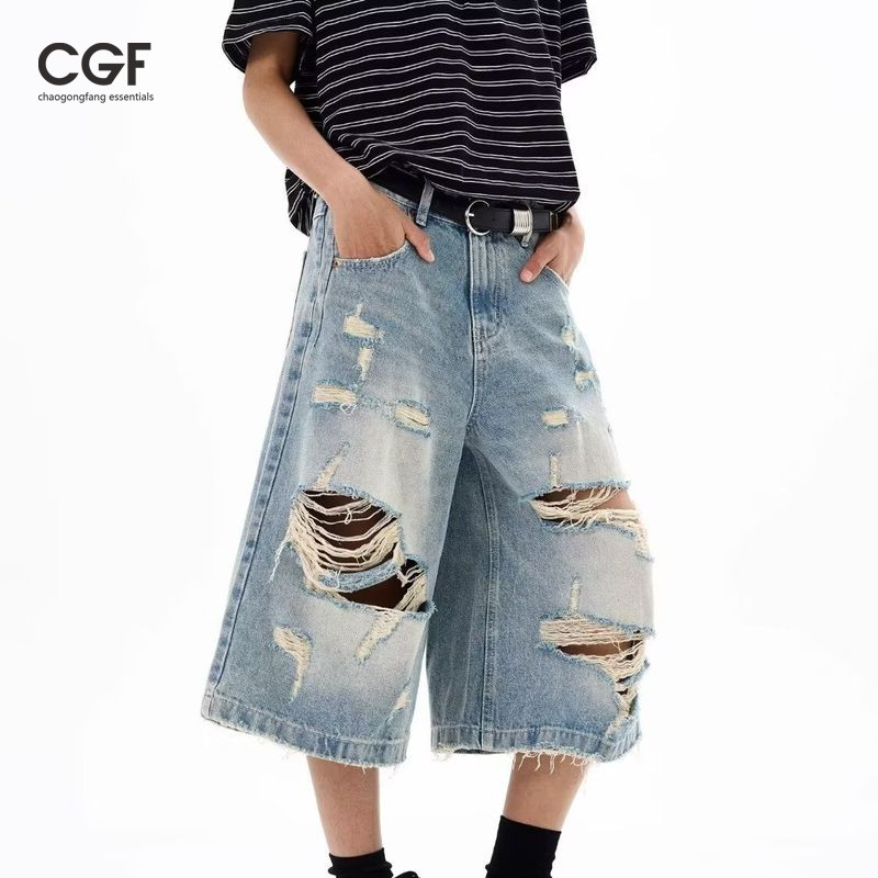Culottes Denim Rửa Rách Cho Nam Nữ, Quần Bảy Phần Tư Thường Ngày Mùa Hè | Shopee Việt Nam