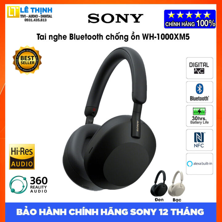 Tai Nghe Không Dây Chống Ồn Sony WH-1000XM5 - Chính hãng - Bảo hành chính hãng 12 tháng | Lazada Việt Nam