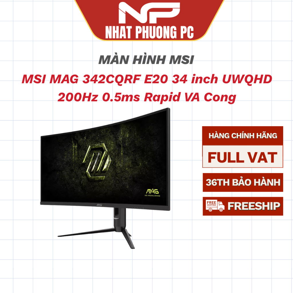 Màn hình Gaming MSI MAG 342CQRF E20 34 inch UWQHD 200Hz 0.5ms Rapid VA Cong | Shopee Việt Nam