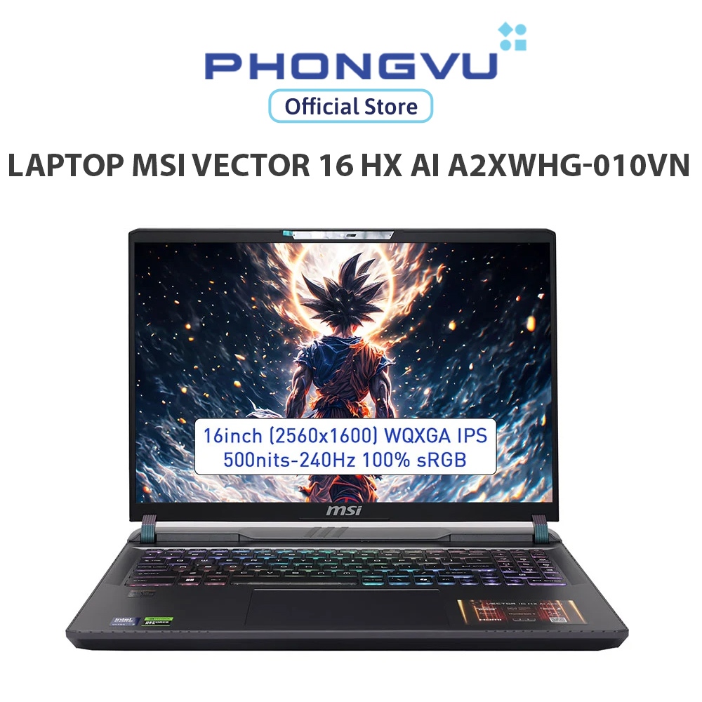 Laptop Msi Vector 16 HX AI A2XWHG-010VN (Ultra 7-255HX/ RTX 5070Ti 12GB/16GB/ 512GB/ Windows 11) - Bảo hành 36 tháng | Shopee Việt Nam