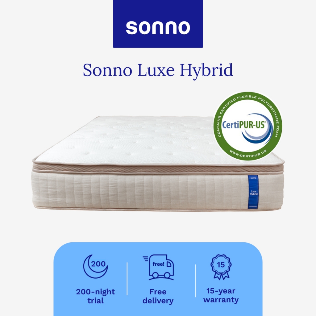 Sonno® Luxe Hybrid Mattress - 7-Layer 7-Zone Pocket Spring , Natural Latex & Memory Foam | 12"/30cm | Shopee Malaysia