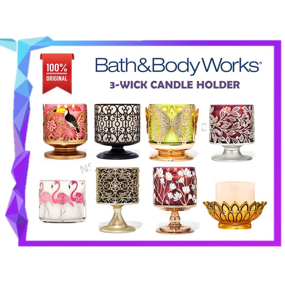 3-WICK Candle Holder From Bath & Body Works | Shopee Malaysia