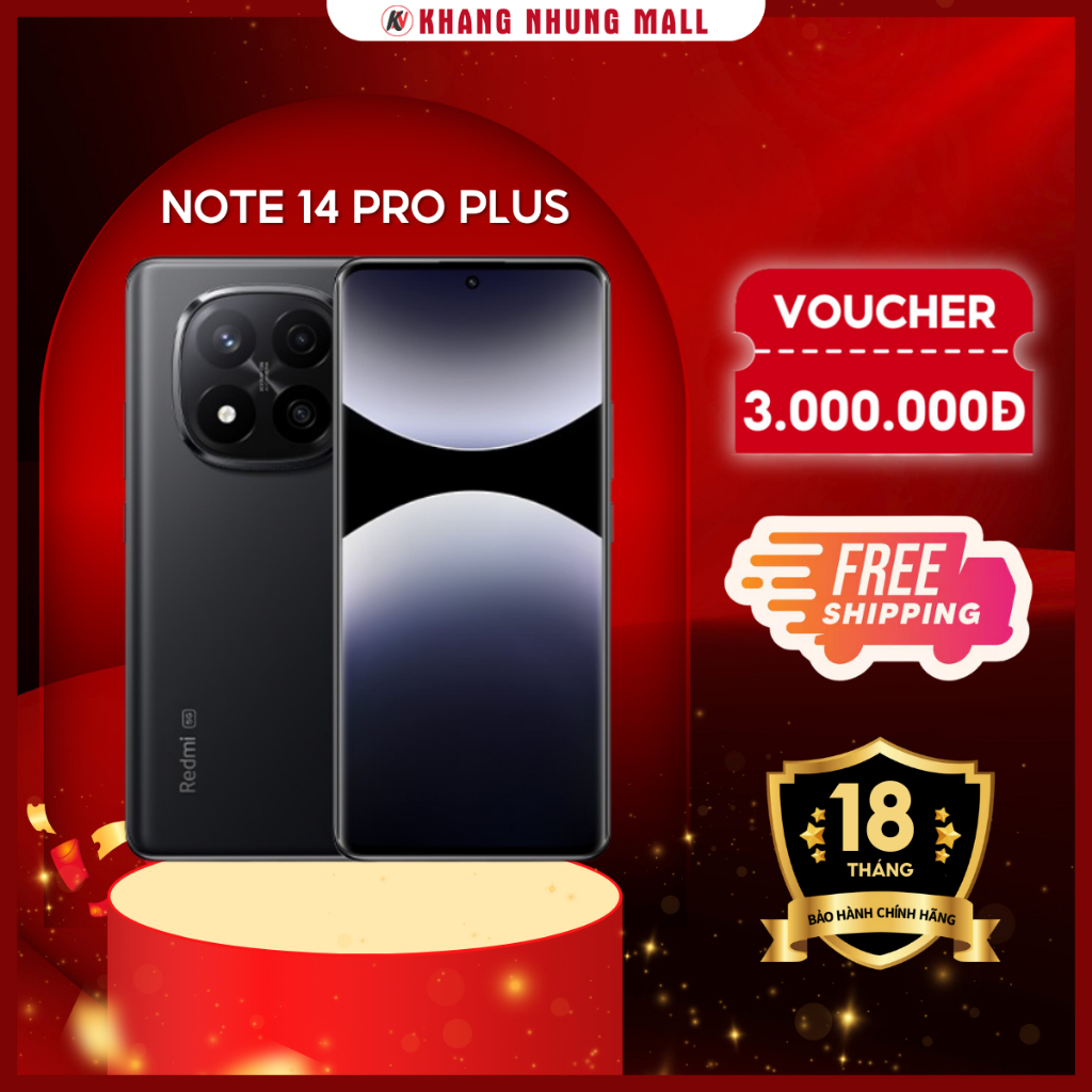 Điện thoại Xiaomi Redmi Note 14 Pro+ 5G (8+256GB) | Màn hình 6.67" | - Hàng chính hãng | Shopee Việt Nam