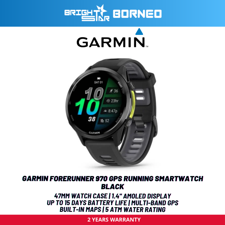 GARMIN FORERUNNER 970 GPS Running Smartwatch - Black