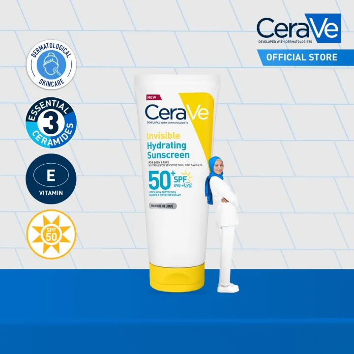 CeraVe Invisible Hydrating Sunscreen SPF 50+ 75 ml | Lazada Malaysia