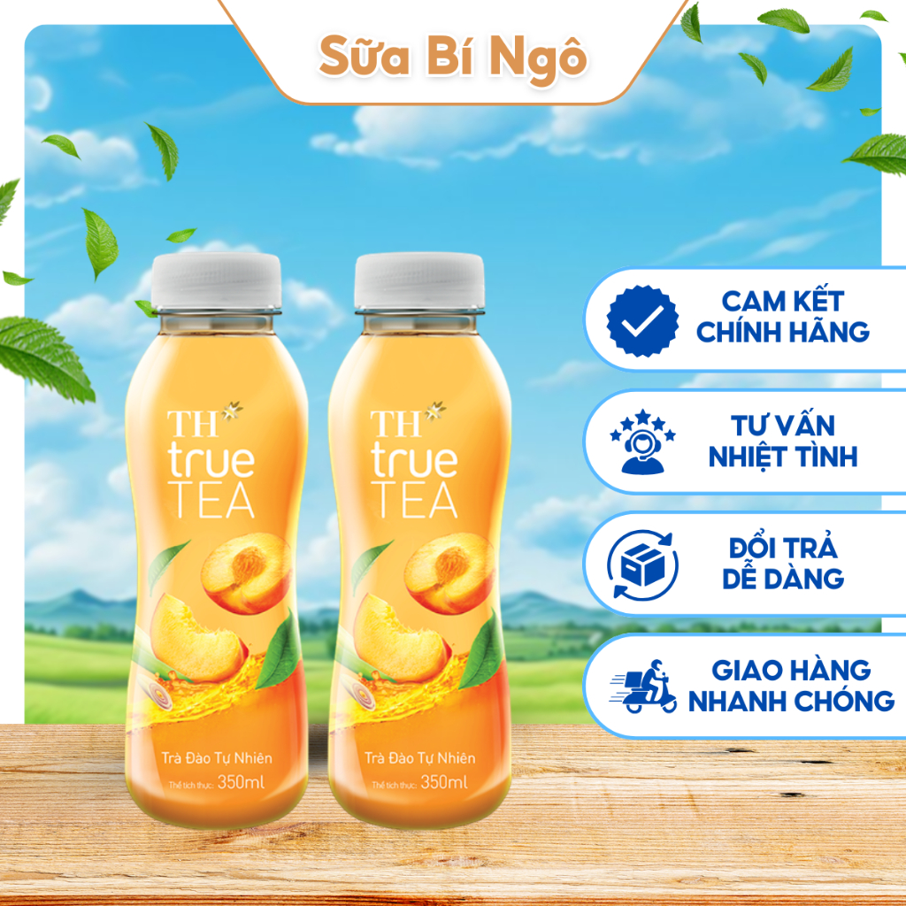 Trà Đào Tự Nhiên TH True Tea - Chiết xuất thiên nhiên, hương đào thơm ngon, tươi mát 350ml | Shopee Việt Nam