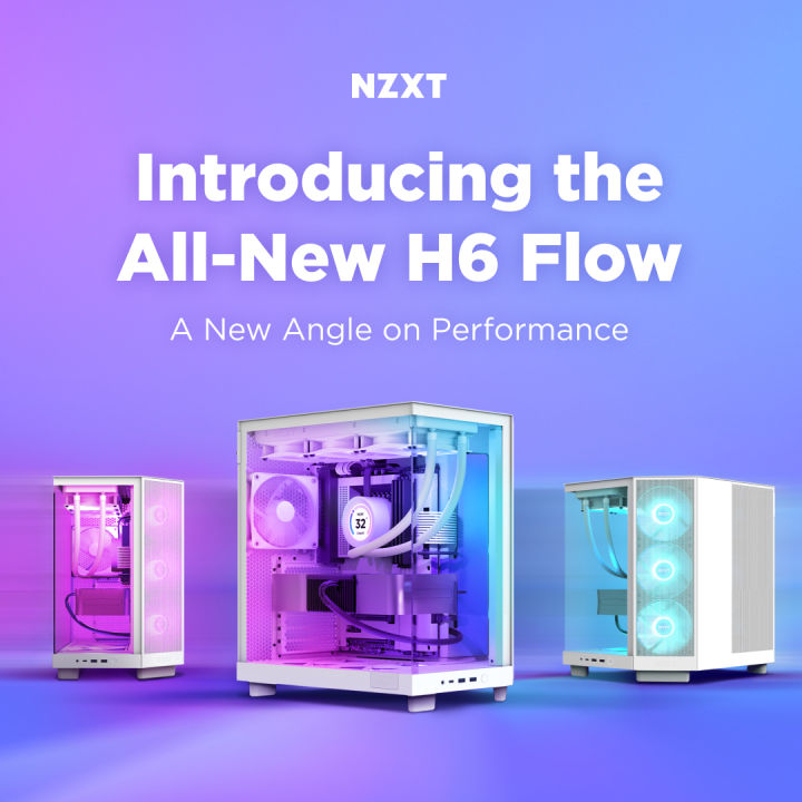 NZXT H6 Flow / Flow RGB - Compact Dual-Chamber Mid-Tower Airflow T.G PC Case | Lazada Malaysia
