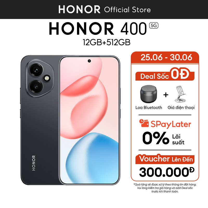 Điện Thoại Honor 400 5G 12GB + 512GB | AI Camera 200MP, Sạc Nhanh 80W | Snapdragon 7 Gen 3 | BH 24 Tháng | Shopee Việt Nam