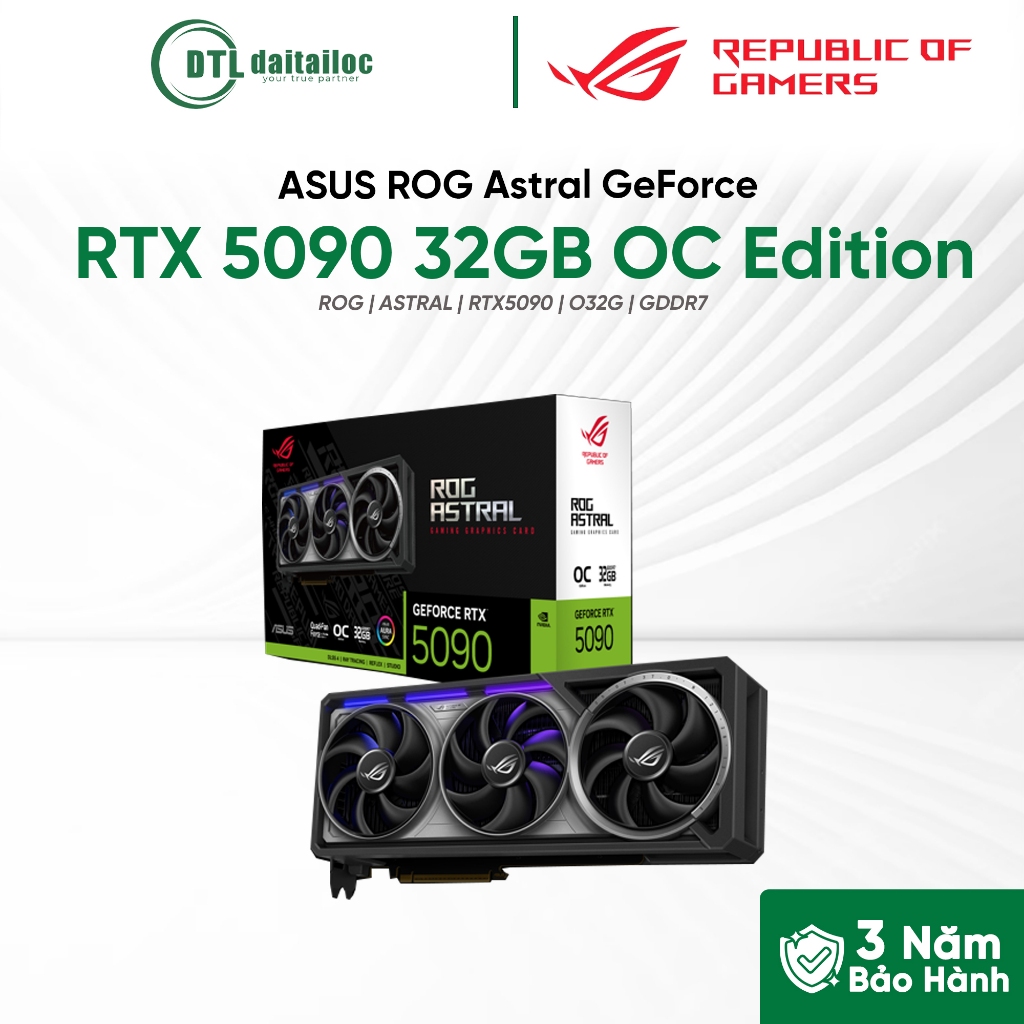 Card màn hình VGA ASUS ROG Astral GeForce RTX 5090 32GB GDDR7 OC Edition | Chính Hãng | Bảo Hành 36 Tháng | Shopee Việt Nam