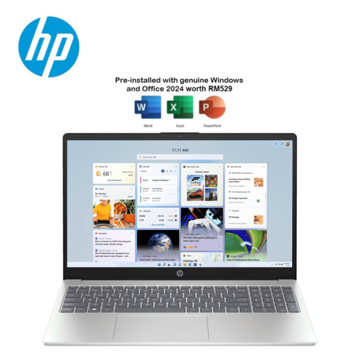 HP 15-fc0447AU 15.6" FHD Laptop Natural Silver ( Ryzen 7 5825U, 12GB, 512GB SSD, ATI, W11, HS+M365 ) | Lazada Malaysia