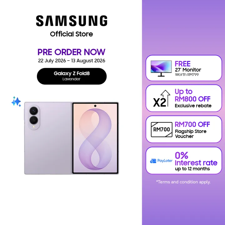 [PRE-ORDER] SAMSUNG Galaxy Z Fold 8 [EST DEL FROM 10 AUG 2026 ONWARDS]