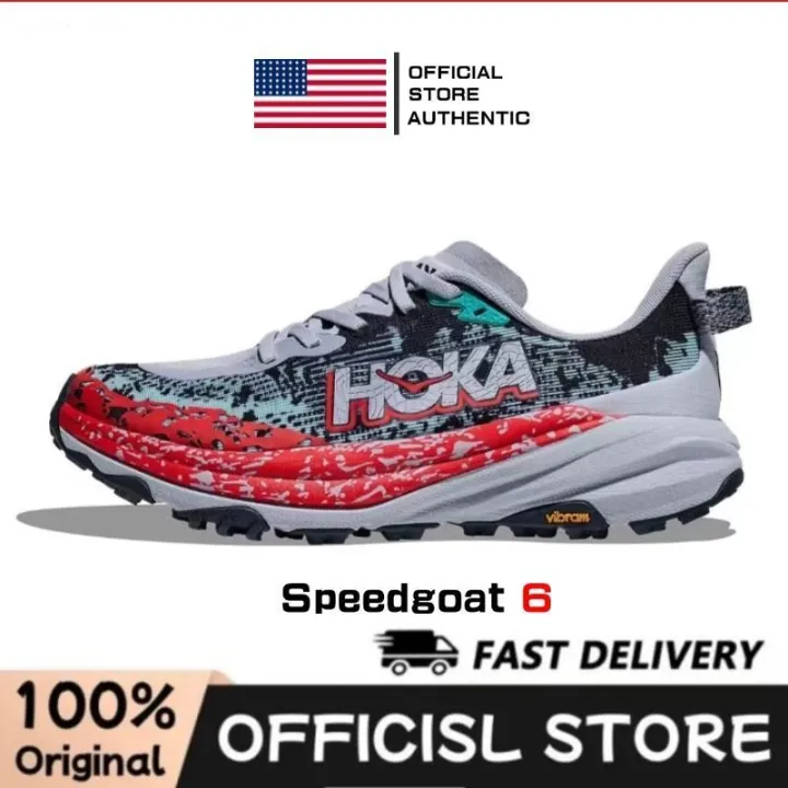 【Discount Store】Legit Hoka Speedgoat 6 Mesh breathable Running Shoes long-distance sneakers for men(6 colors)