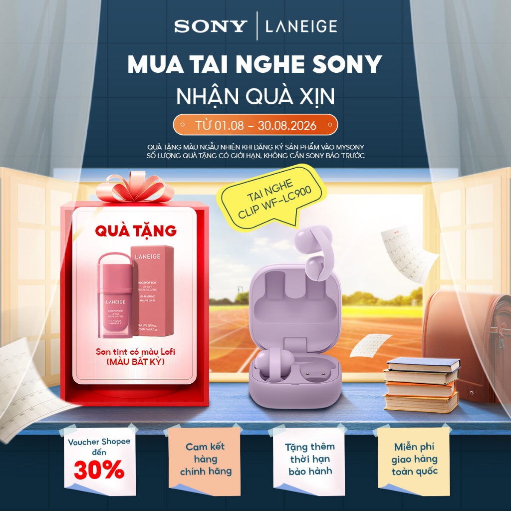[New] Tai nghe không dây kẹp tai Sony LinkBuds Clip WF-LC900 | Shopee Việt Nam