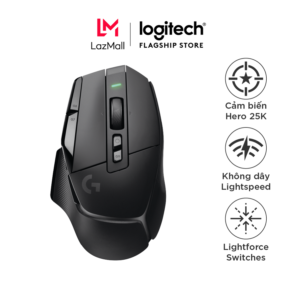 Chuột game không dây Logitech G502 X LIGHTSPEED – Switch LIGHTFORCE Hybrid Cảm biến Hero 25K 13 Nút lập trình tương thích Windows/Mac OS
