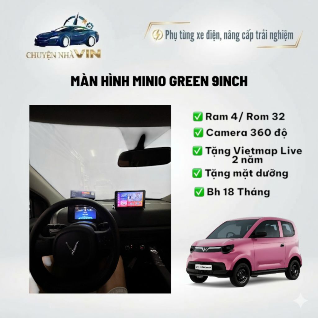 Màn hình Minio Green 9inch với Camera 360 độ, tặng Vietmap Live 2 năm và mặt dưỡng. | Shopee Việt Nam