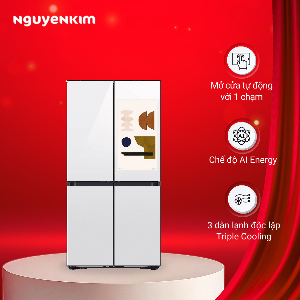 Tủ lạnh Samsung Inverter Bespoke 4 cửa AI Family Hub 636 lít RF65DB990012SV | Shopee Việt Nam