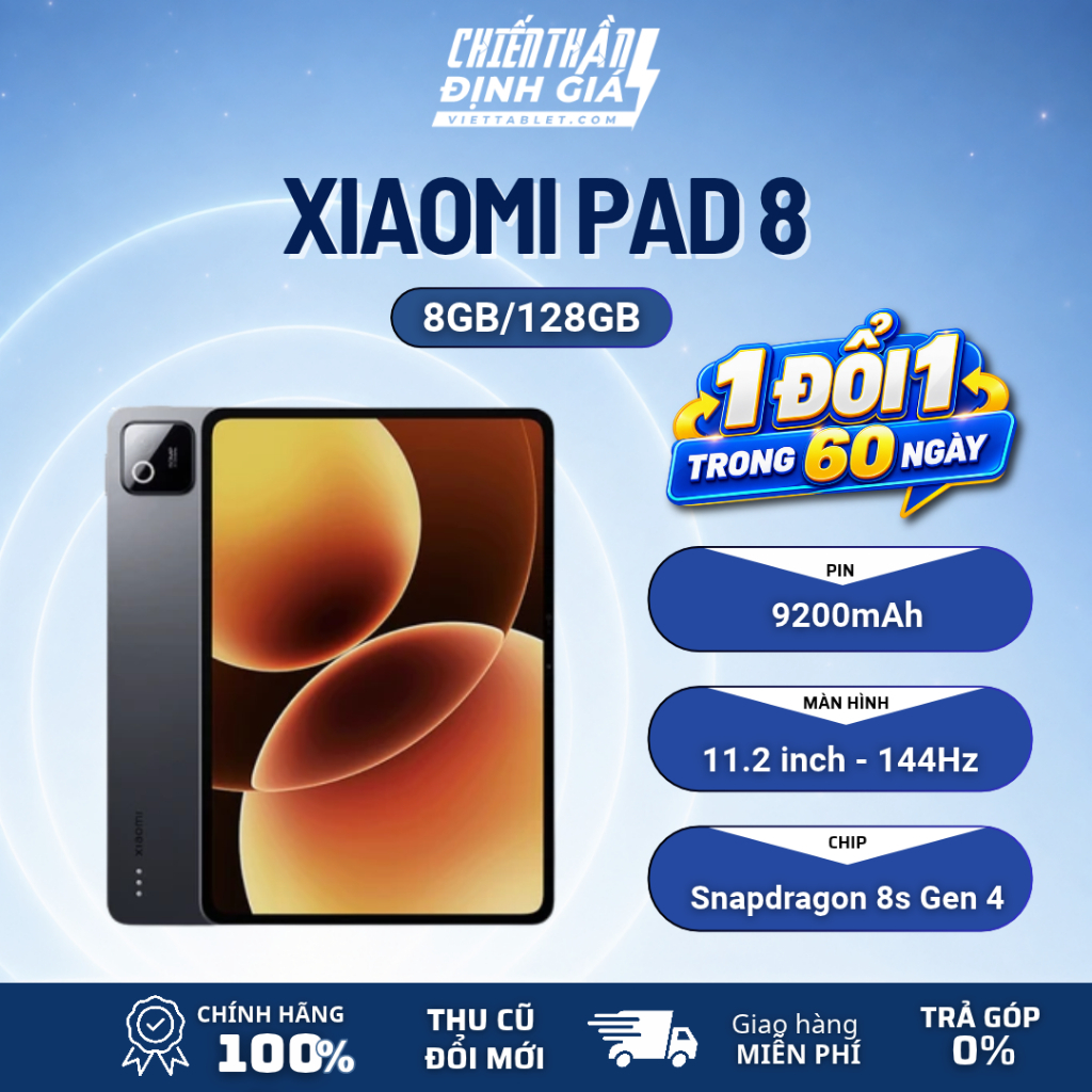 [TẶNG BAO DA ] Máy Tính Bảng Xiaomi Pad 8 |8GB - 128GB|, |8GB - 256GB| - Hàng Chính Hãng | Shopee Việt Nam