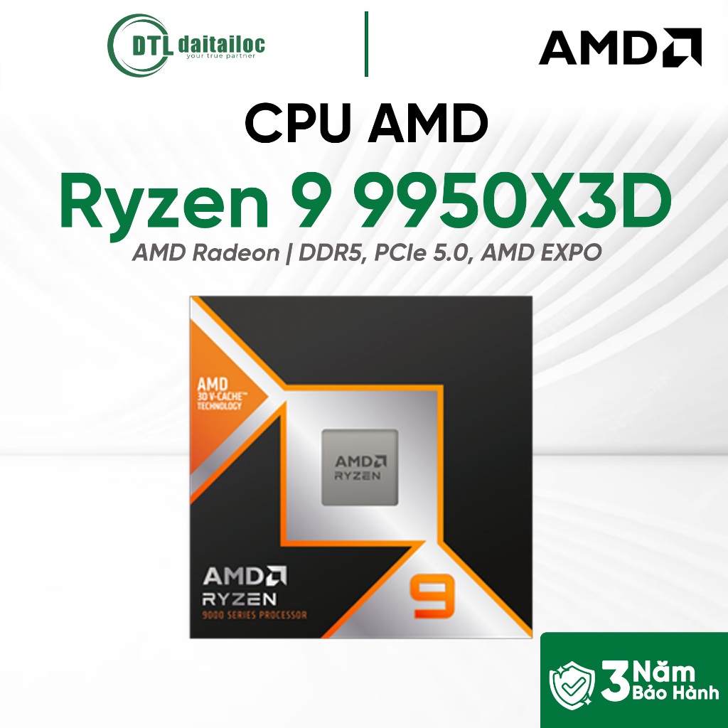 CPU AMD Ryzen 9 9950X3D | Chính Hãng | Bảo Hành 36 Tháng | Shopee Việt Nam